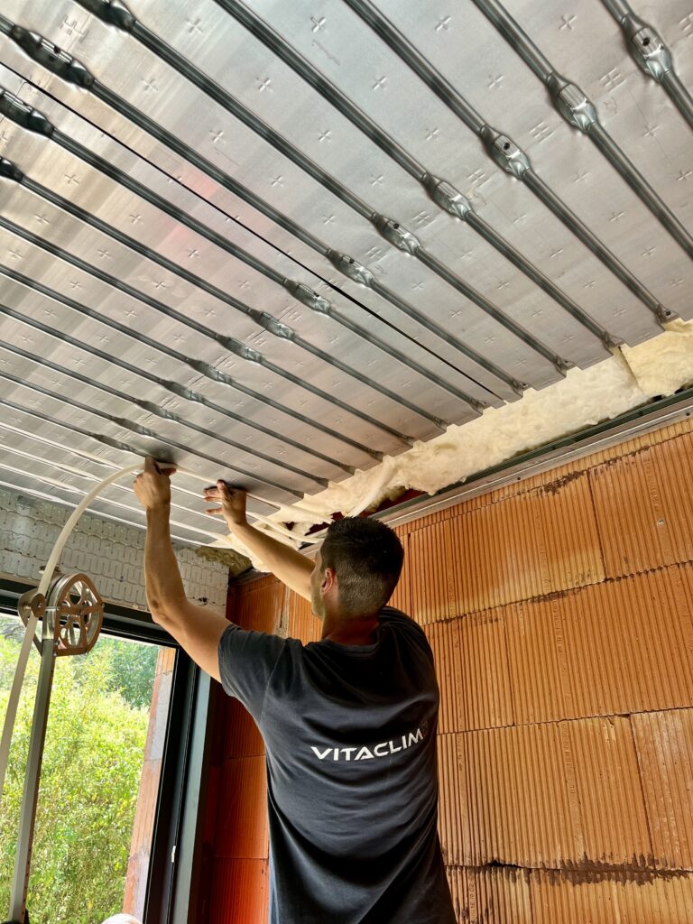 installation plafond chauffant rafraîchissant 